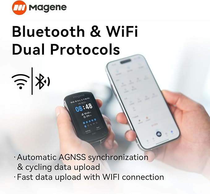 Magene C506SE Wireless GPS Bike Computer - 2.4" Color Screen, Route Navigation, Bluetooth & WiFi, Fast 5s Positioning, Supports 9 Cycling Devices