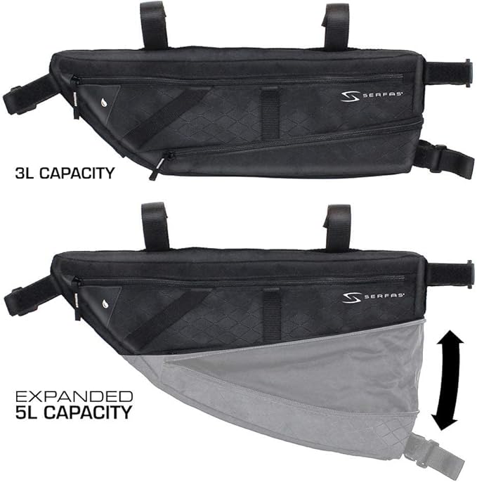 Serfas Ark Expandable Half-Frame Bicycle Bag (Black)