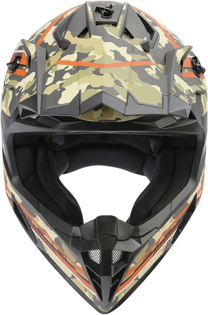 TCT-MOTORPARTS DOT Motorcycle Adult Full Face Helmet Camouflage Off Road Dirt Bike Motocross ATV MTB Helmet for Men Women Medium