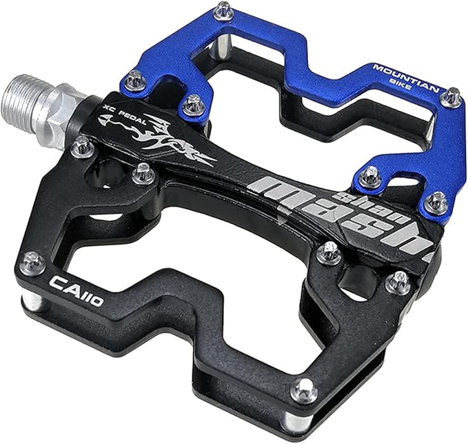 Mountain Bike MTB Pedals Parallel Bicycle Road Pedal 9/16 Inch Ultra-Light Flat Aluminum Alloy Sealed Bearing with Anti-Skid 1 Pair