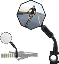 Bike Mirror, 1 pcs Bike Mirror Handlebar Mount,HD,360° Adjusted Bike Rear View Mirror, Anti-impact/explosion/glare, Fits for Mountain Bikes,E-bike, Bicycle,Scooter,Left/Right Universal