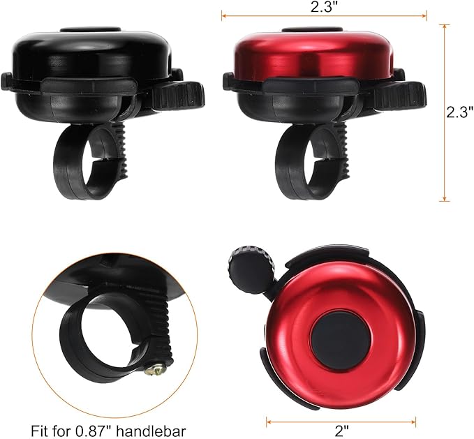 HARFINGTON Bike Bell Classic Bicycle Bell with Loud Crisp Clear Sound Bike Ring Bell Aluminum Bike Accessories