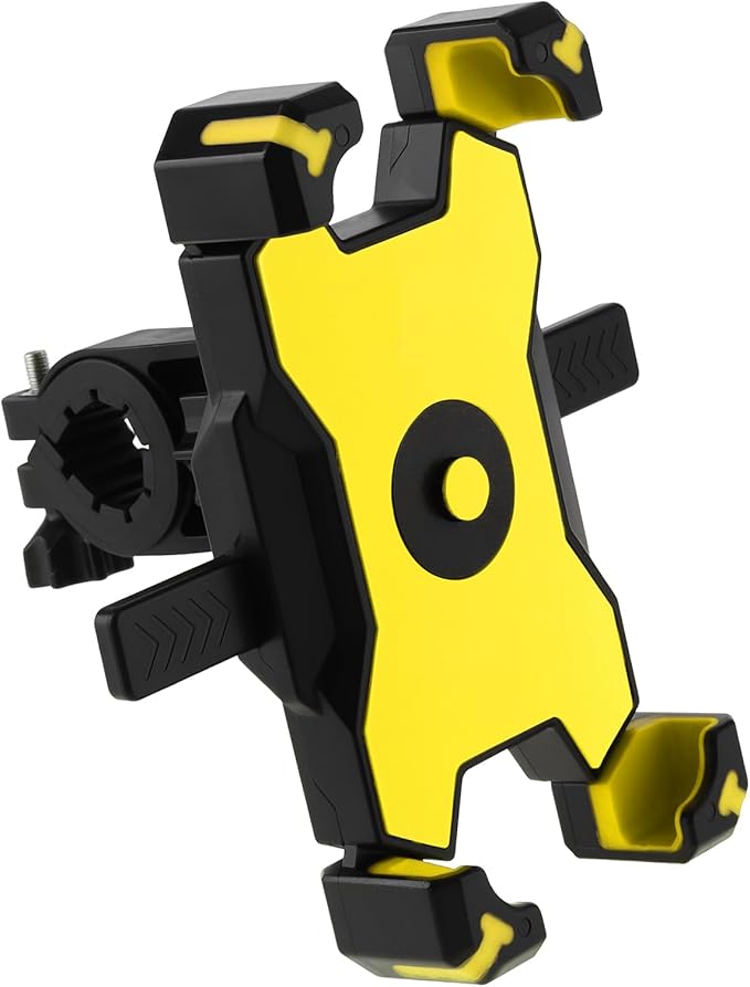 Bike Phone Mount Holder Motorcycle Handlebar Phone Mount Clamp One Hand Operation ATV Scooter Phone Clip for iPhone 12/11 Pro Max/X/XS, Galaxy S10 and 4.7"- 6.8" Cellphone