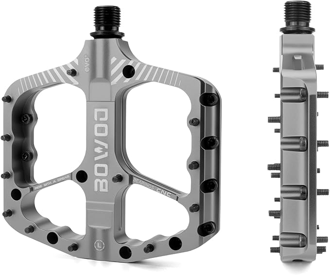 Bike Pedals 9/16" Lightweight Non-Slip Bicycle Platform Pedals - Fits Most Adult Bikes & Mountain Bikes &MTB, Road Bikes and Slip-Resistant Design