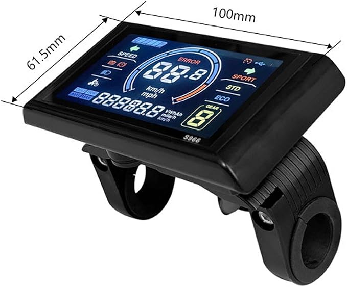 Brushless Motor Controller, 100A Sine Wave Controller 24 MOSFET 3 Mode Color Display for Pedal Assist Electric Bikes Cyclists Commuters