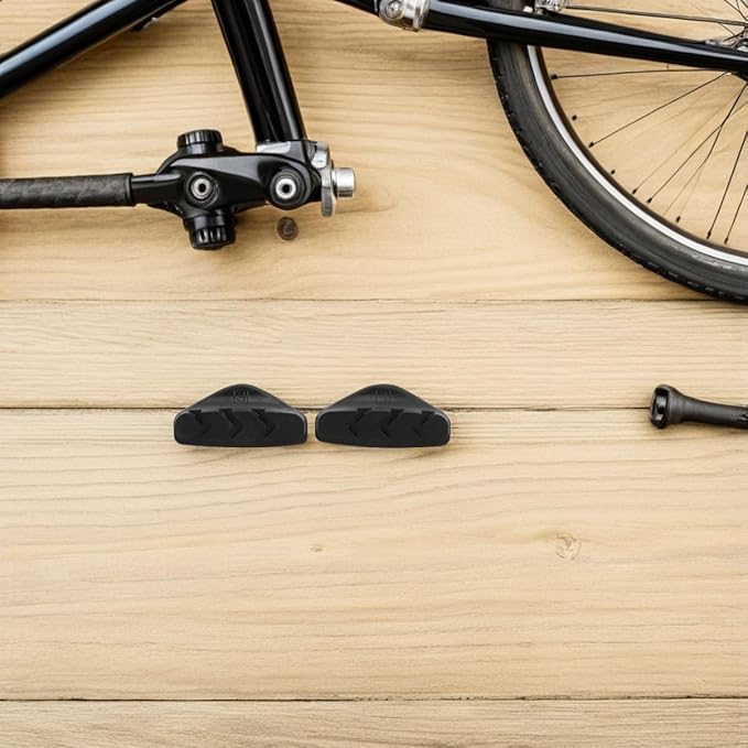 4pcs Road Bike Brake Pads Set C-Brake Blocks Sturdy Rubber Brake Shoes for Bicycles Compatible Models for Cycling and Mountain Riding