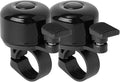 Bike Bell 2 Pack, Loud & Melodious Bicycle Bell for Adults Kids, Rustproof Mini Bike Horn Compatible with Road Mountain Bike MTB BMX Scooter Handlebars