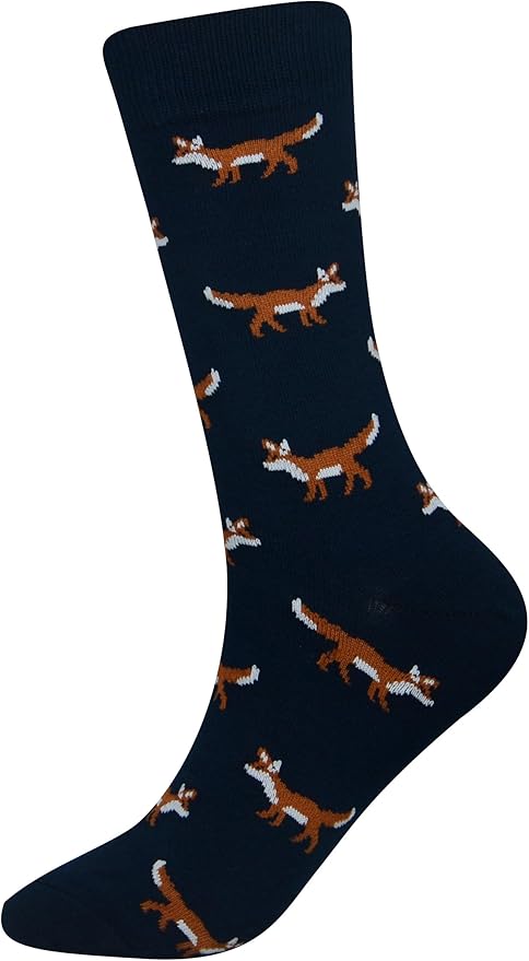 Cansok Men's 2/4 Packs Fun Crazy Novelty Dress Crew Socks