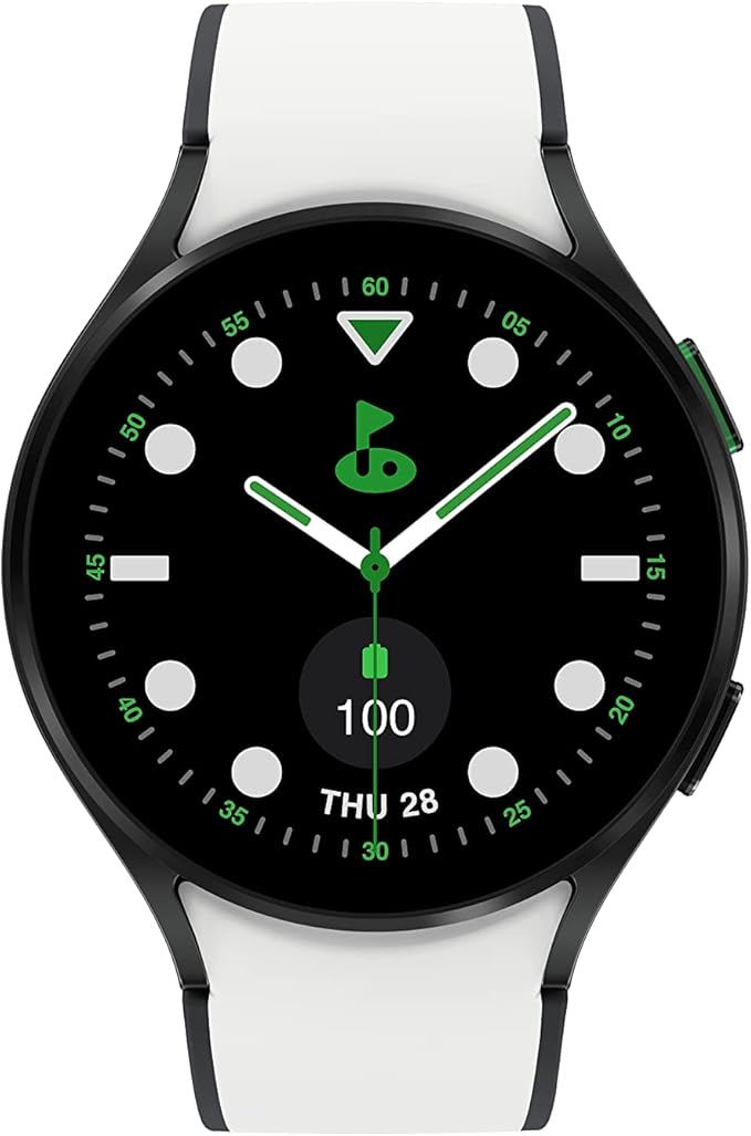 SAMSUNG Galaxy Watch 5 Golf Edition, 44mm Bluetooth Smartwatch w/ Body, Health, Fitness and Sleep Tracker, Improved Battery, Enhanced GPS Tracking, US Version, Gray Bezel w/Two-Tone Band