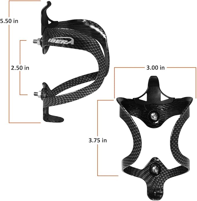 Ibera Bike Water Bottle Holder, Quick Access Water Bottle Holders for Bike with Firm Grip, Lightweight Aluminum Cage, Fits Standard & Oversized Bottles, Stylish Easy Mount Bikes Bottle Holder