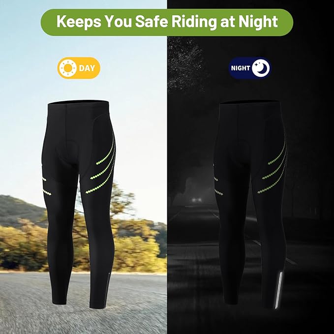Men's Cycling Shorts, Padded Bicycle Riding Pants Bike Shorts Biking Clothes Cycle Wear Tights