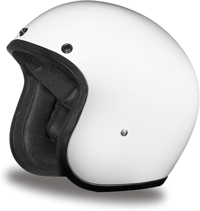 Daytona Helmets Retro 3/4 Open Face Motorcycle Helmet - Vintage Style, DOT Approved Helmet for Men & Women, Lightweight, Adjustable Fit, Removable Visor - Bike, Moped, Chopper, Scooter Helmet