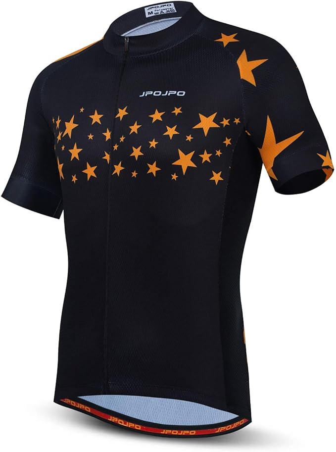JPOJPO Men's Cycling Jersey Bike Shirt Short Sleeve MTB Summer Clothing Bicycle Tops Jacket S-3XL
