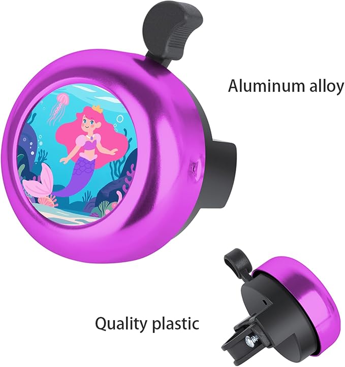MZELQ Bicycle Bell Cute Clear Sound Adjustable Size Aluminum Bike Accessories Bell Ring for Girls Women Kids Adults