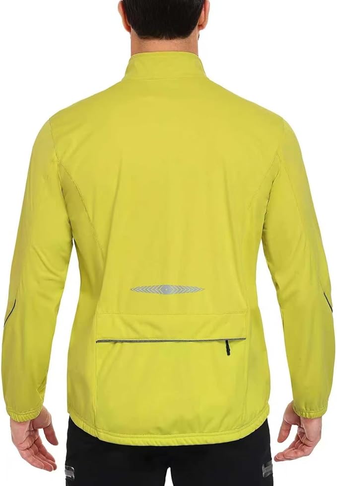 Little Donkey Andy Men's Cycling Jackets Reflective Packable Running Jacket Windproof Water-Resistant for Hiking Biking