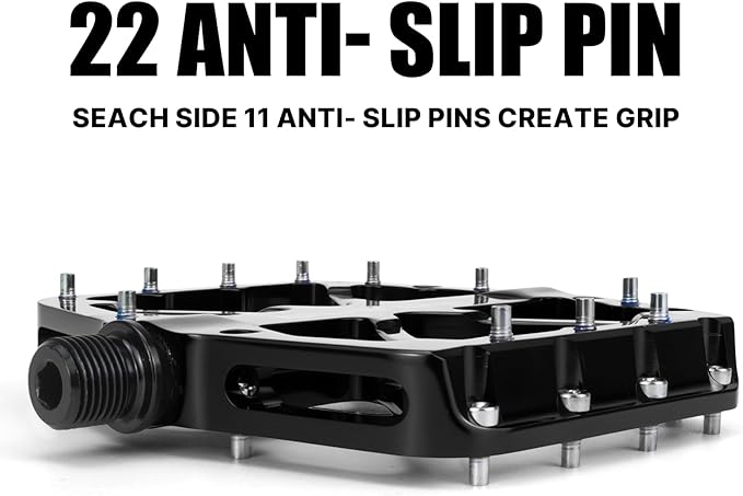 Bike Pedals 9/16" Lightweight Non-Slip Bicycle Platform Pedals - Fits Most Adult Bikes & Mountain Bikes &MTB, Road Bikes and Slip-Resistant Design