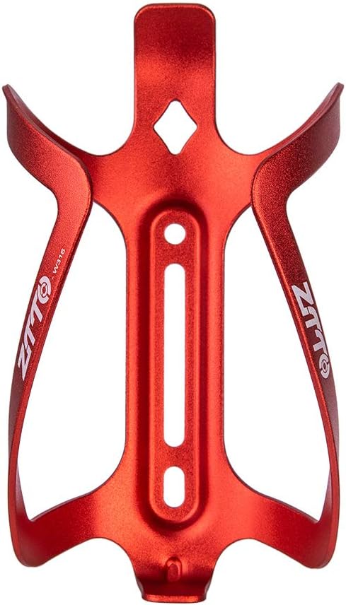 ZTTO Bike Water Bottle Holder Ultralight - Aluminum Alloy High Strength Bicycle Water Bottle Cage, MTB Bike Cup Holder, Bicycle Drink Cage Universal Bike Cup Holder for MTB, Road Bike (Red)