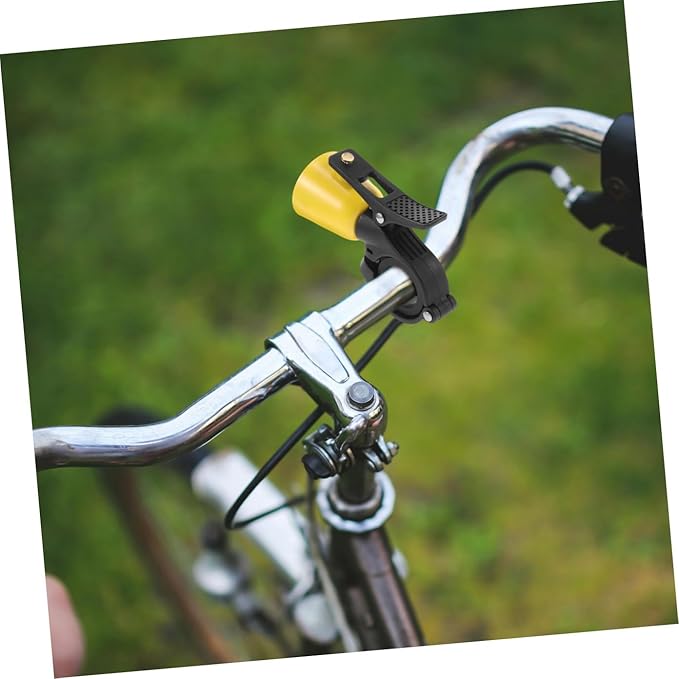 Mini Copper Bike Bell for Adults, Small Vintage Bicycle Bell with Loud Ring, Yellow Cycling Accessory for Road, Mountain, and Outdoor Scooters