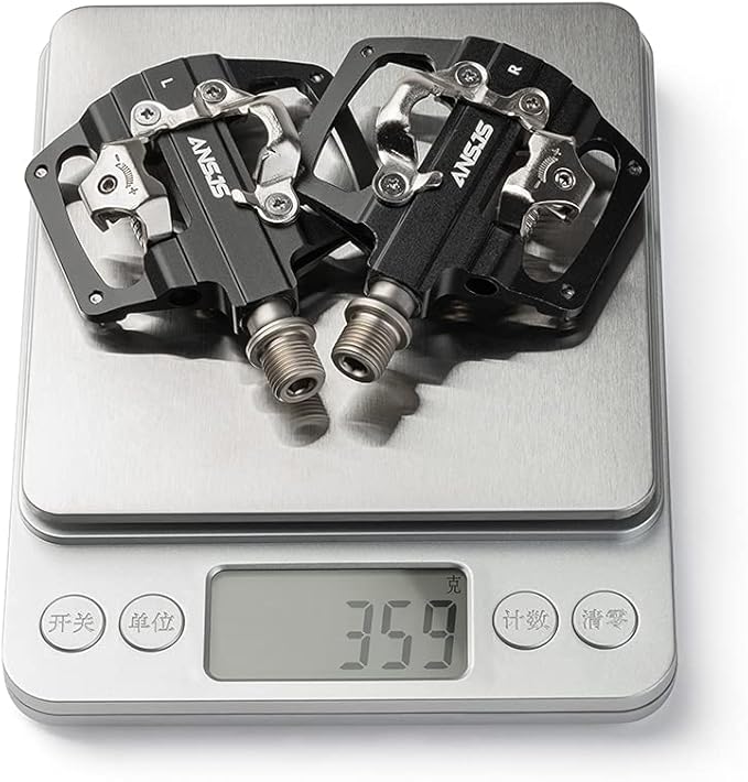 MTB Mountain Bike Pedals Dual Function/Sided Platform Compatible with SPD Clipless Pedal 3 Sealed Bearings Lightweight Aluminum 9/16″ Bicycle Pedals with Cleats for Road（M213）