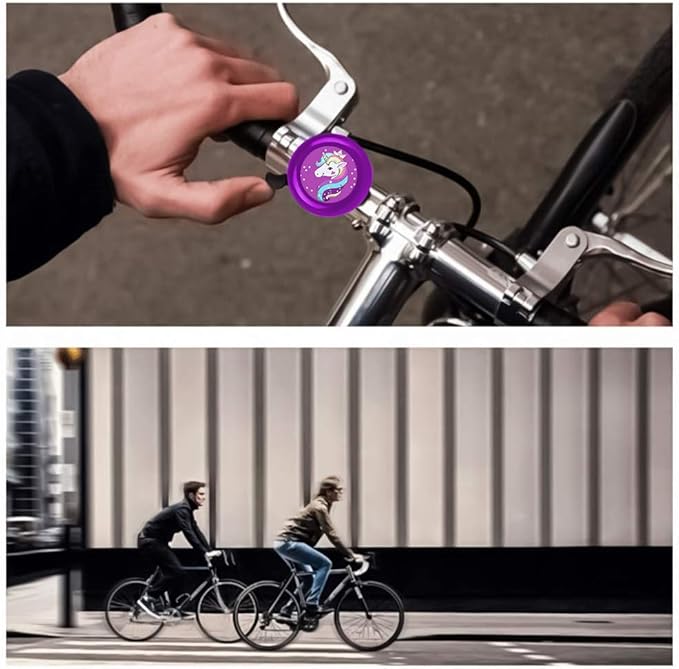 Unicorn Bike Bell for Kids Girls Boys,Adjustable Size Bicycle Bell Bike Accessories for Adult Women Men Clear Sound Bike Horns
