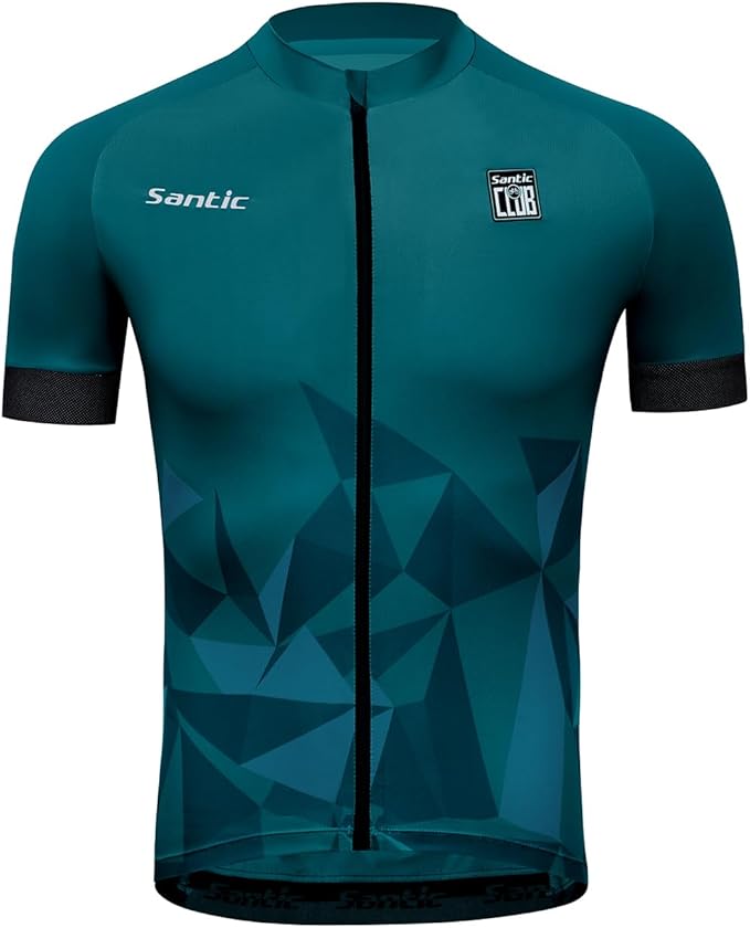 Santic Men’s Cycling Jersey Short Sleeve Bike Shirts for Men Bicycle Jacket with Pockets Breathable & Quick Dry Yorkson
