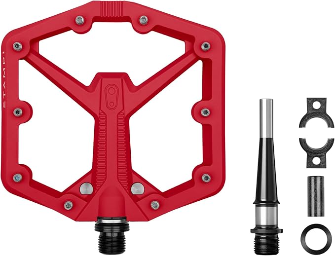 Crankbrothers Stamp Flat MTB Pedals - Size-Specific, Lightweight, Versatile, Durable Bike Pedals