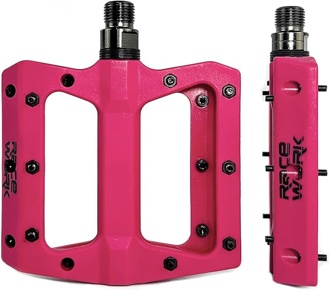 Mountain Bike Pedals, CATAZER Nylon Fiber Non-Slip Bicycle Pedals for MTB Road BMX Bike Cycling