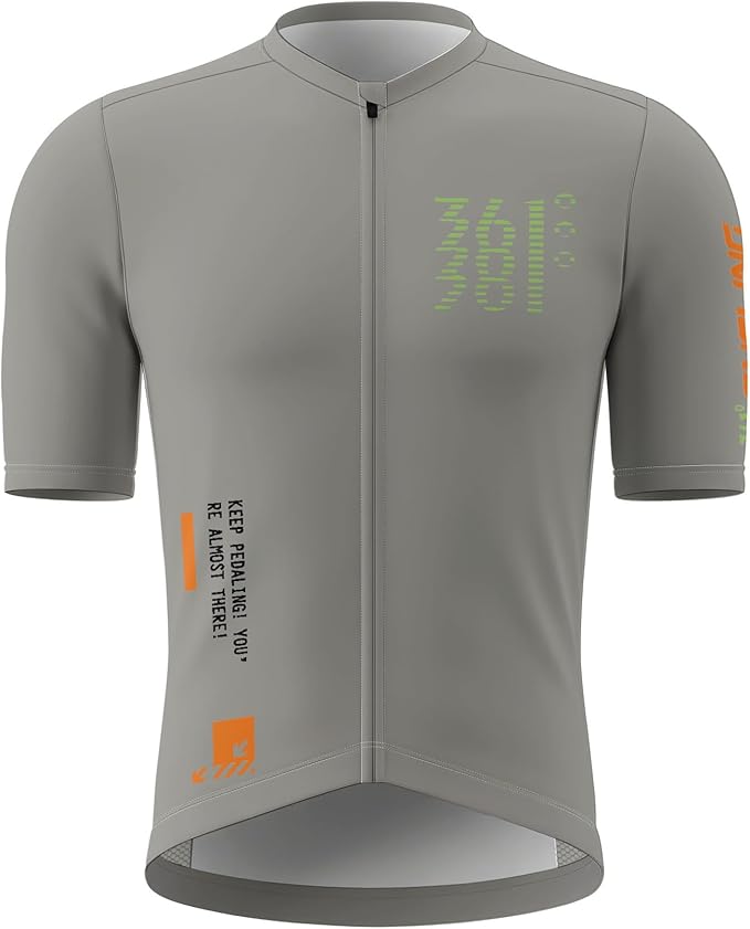 Men's Cycling Jersey Short Sleeve Breathable Quick Dry Bike Shirt Lightweight MTB Road Bicycle Jersey Full Zip 3 Rear Pockets