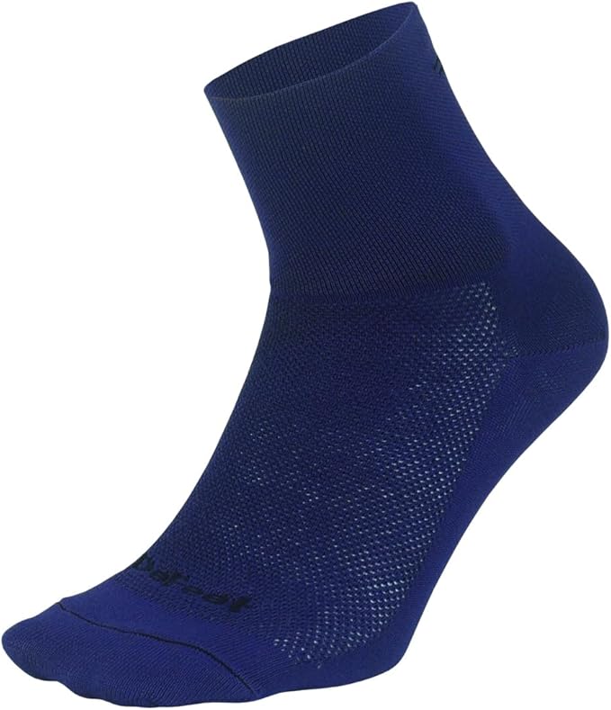 DEFEET | Aireator 3" - D-Logo Cycling Socks | For Biking, Running, & Everyday Adventures | Light Navy | X-Large