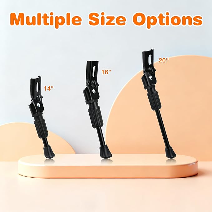Kids Bike Kickstand for 14/16/20 inch Bicycle Adjustable Center Mount Stand Steel