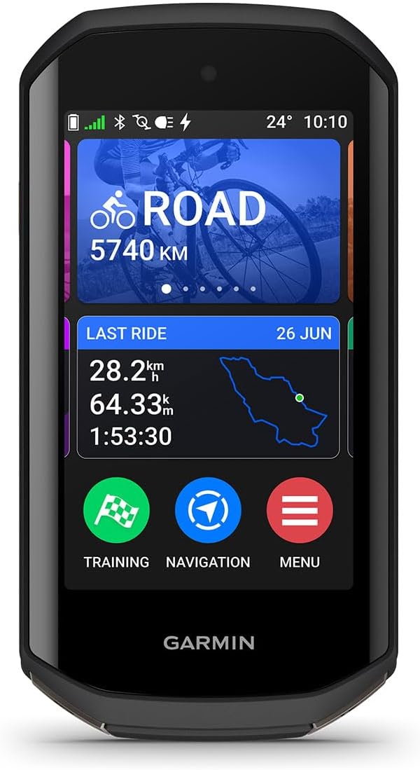 Garmin Edge 1050 Premium Cycling Computer Gift Box Bundle - Color Touchscreen, Built-in Speaker, Group Ride, Road Alerts with PlayBetter Silicone Case (Gray), Screen Protectors, Wall Adapter & Case