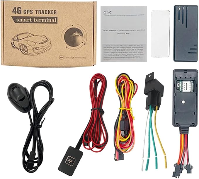 YuYue Electronic 4G Car GPS Tracker Real Time Anti-Lost Locator Positioner with Emergency SOS Alarm Remote Control Bike Motorcycle Kids Tracker