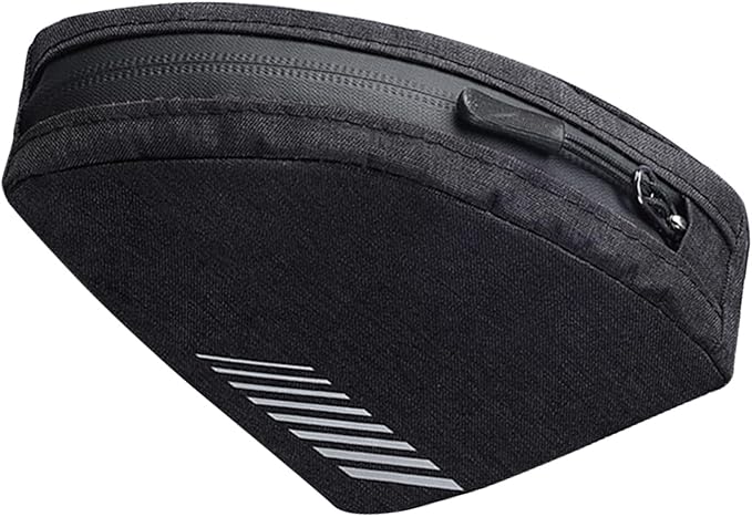 Bike Top Tube Bag, Bike Triangle Tools Storage Bag Top Tube Pouch with Reflective Strap, Rainproof Design, for Road Mountain Outdoor Cycling Accessories