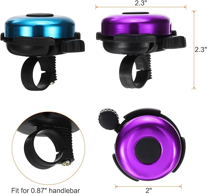 HARFINGTON Bike Bell Classic Bicycle Bell with Loud Crisp Clear Sound Bike Ring Bell Aluminum Bike Accessories