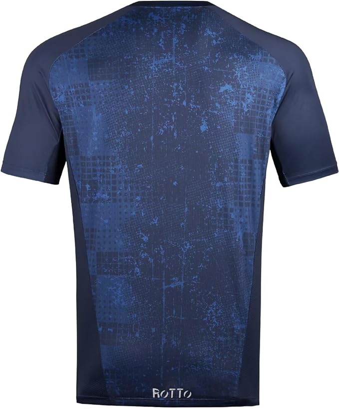 ROTTO Mens MTB Jersey Mountain Bike Cycling Shirt Short Sleeve for MTB BMX Downhill Wicking Quick Dry