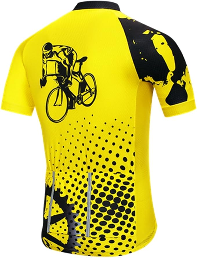 Sportswear Cycling Jerseys Short Sleeve Bike Clothing Bike top Men MTB Jersey Breathable Summer Black