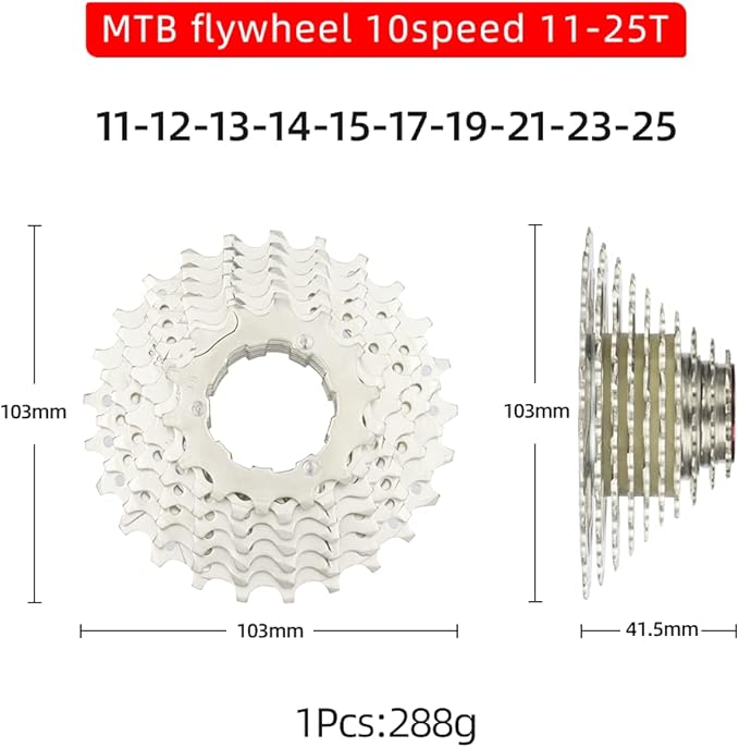 CYSKY 8/9/10/11/12-Speed Cassette 11-25T/28T/32T/34T/36T/40T/42T/46T/50T/52T Bike Sprocket Freewheel Compatible with Shimano, Sram HG Hub, Fit for Mountain Bike, Road Bike, MTB Cassette