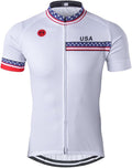 Weimostar Men's USA Cycling Jersey Short Sleeve Biking Shirts Breathable with Pockets