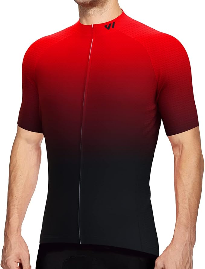 Lo.gas Cycling Jersey Men Short/Long Sleeve Bike Biking Shirts Full Zip with Pockets Road Bicycle Clothes