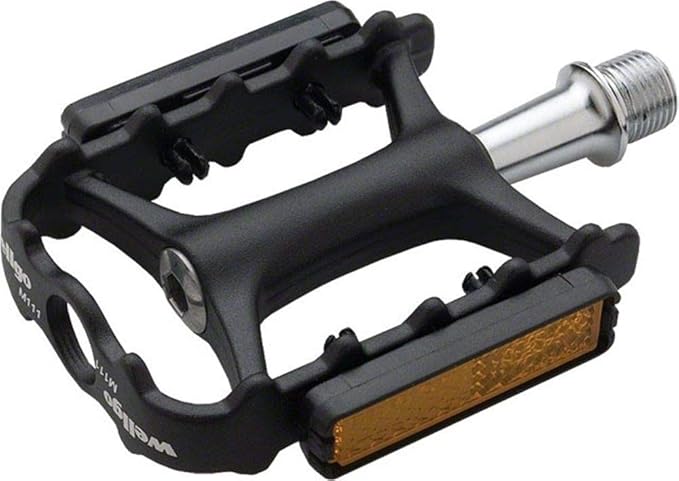 Wellgo M111 Pedals 9/16" Black Platform Road Bike Pedals