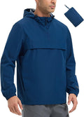 baleaf Men's Rain Jacket Water Resistant Hiking Windbreaker Packable Running Golf Gear Hood Raincoat Reflective