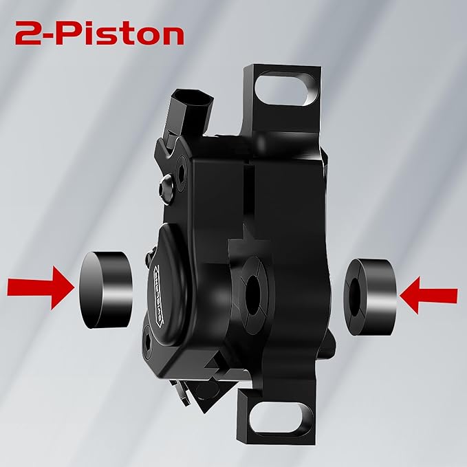 XT-7 Hydraulic Disc Brakes Calipers,Line Pulling/Cable Actuated Front & Rear Brake Calipers for MTB/Mountain Bike/E-Bike.