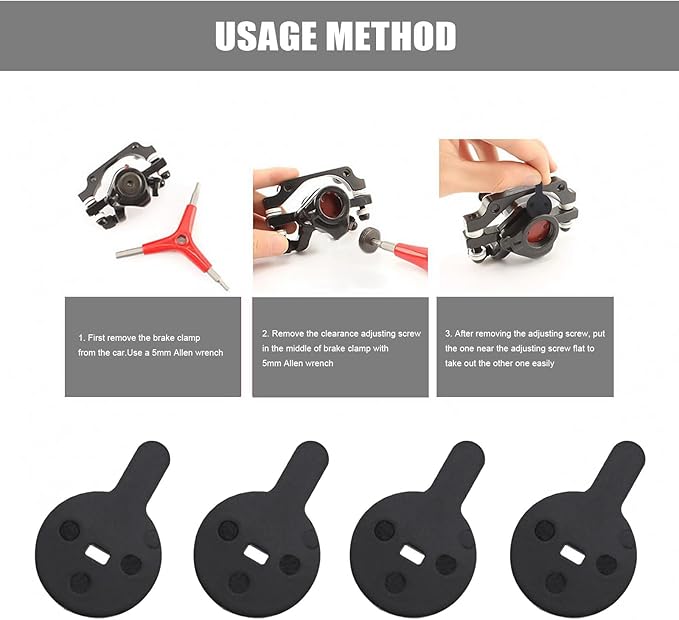 SING F LTD 2 Pairs of Resin Semi Metallic Bike Disc Brake Pads Compatible with Shimano SRAM AVID Hayes MX3 MX4 4mm Thickness Mountain Road Bike Cycling Bicycle MTB Disc Brake Pad