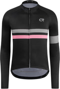 Coconut Ropamo CR Long Sleeve Cycling Jersey Mens, 3+1 Zipper Pockets Bicycle Tops Quick Dry Breathable Biking Shirt