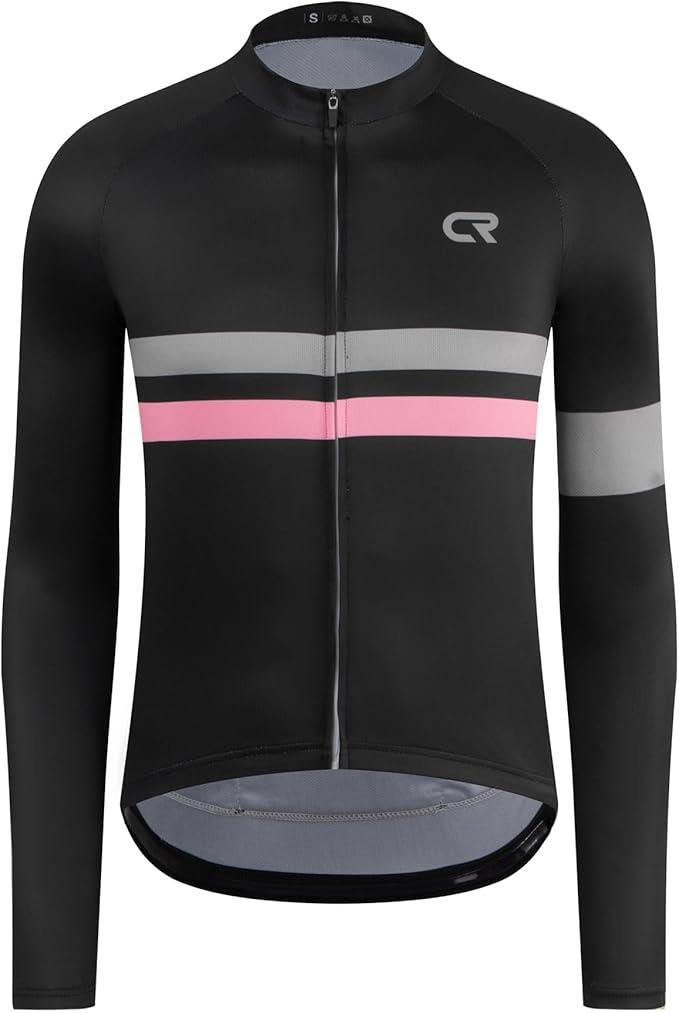 Coconut Ropamo CR Long Sleeve Cycling Jersey Mens, 3+1 Zipper Pockets Bicycle Tops Quick Dry Breathable Biking Shirt