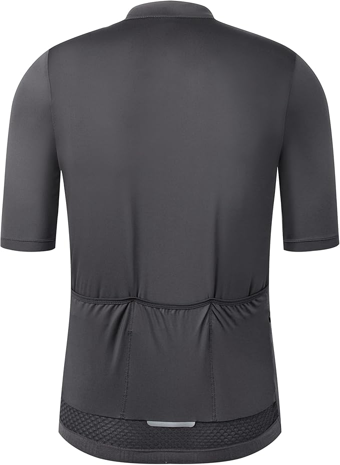 Men's Cycling Jersey Zipper Pocket Short Sleeve Lightweight Aero Race Fit Bike Jersey, UPF 50+ Biking Cycling Shirt