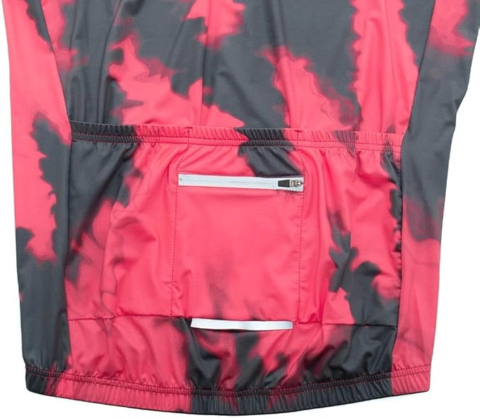 MOXILYN Men's Cycling Jersey Short Sleeve with 4 Pockets Moisture Wicking Breathable Quick Dry MTB Biking Shirt