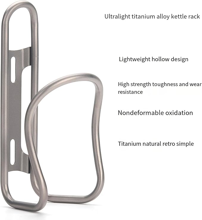 Bike Water Bottle Holder, Lightweight Titanium Alloy Bicycle Mount Cage Rack, Easy Installation, Universal Water Bottle Cage for Road, Mountain Bikes (B)
