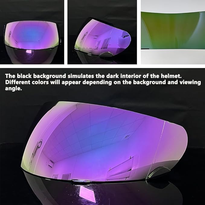 Qualifier DLX Helmet Visor,UV Protection Motorcycle Helmet Face Shield Compatible with Bell Qualifier/Qualifier DLX Mips/Star/Vortex/RS-1/RS-2/Revolver(Revo Deep Purple)