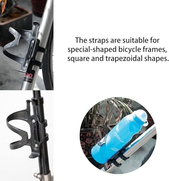 Bike Bottle Cage Mounting Base Black Tup Non-Hole Mounting Clip with Screw Wrench MTB Bike Kettle Stand Base Widely Use On Handlebar/Seatpost Tube/Frame